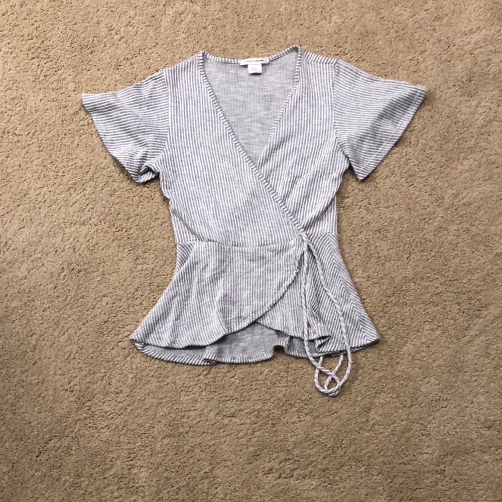 Caution to the wind wrap top